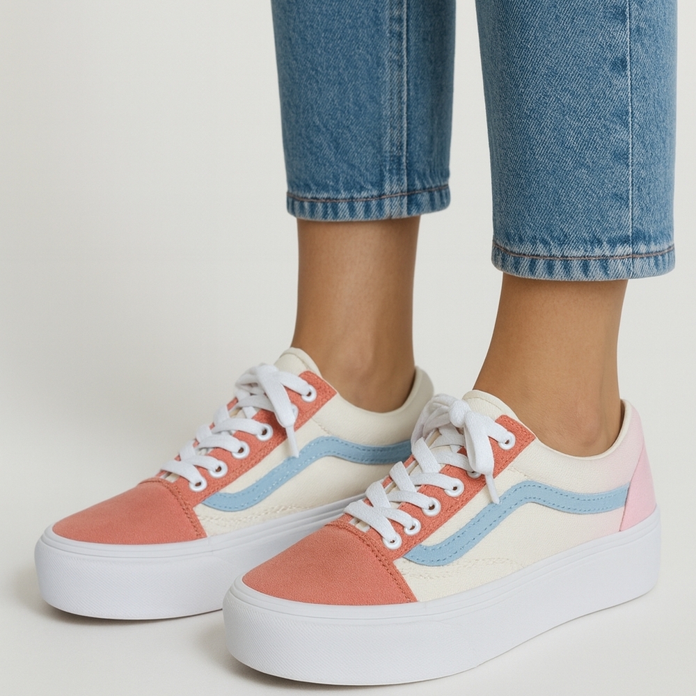 Vans Old Skool Platform Sneakers Women 6 /‎ Men 4.5 Pastel